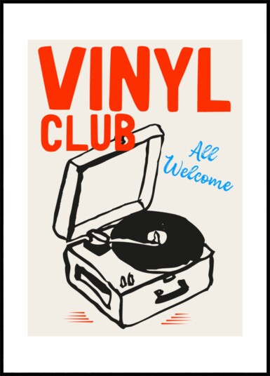 Vinyl Club Art Poster.png Plakat / 50x70