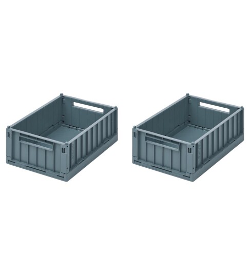 Liewood Weston Opbevaringskasse S Whale Blue 2 Pak