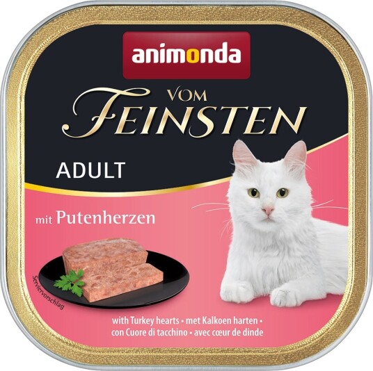Animonda Vom Feinsten Våtfôr Adult Kalkunhjerter 6 X 100 G