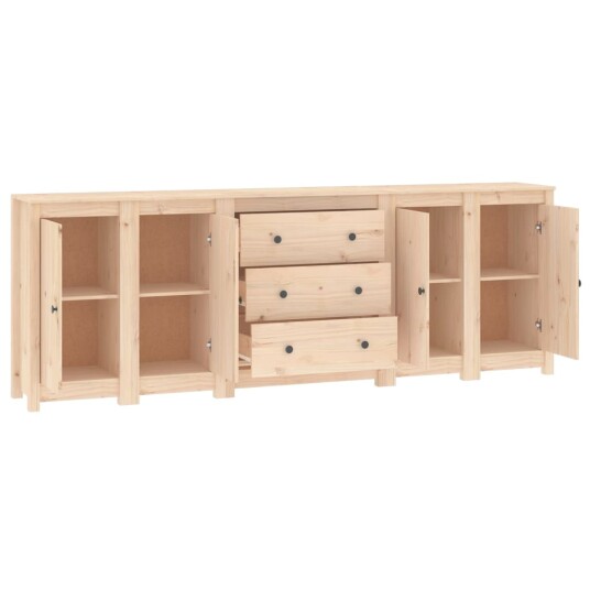 vidaXL Skjenk 230x35x80 cm heltre furu