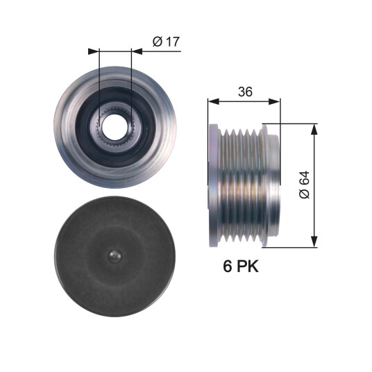 Dynamo remhjul GATES OAP7131
