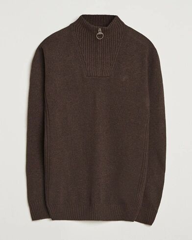 Barbour Lifestyle Essential Lambswool Half Zip Dark Oak