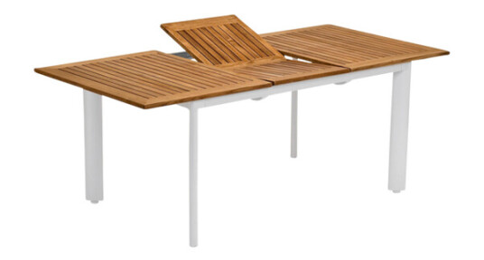 Hillerstorp NYDALA bord 96X150/200 cm Hvit/Teak 1665255-01-0 1524754-01-2