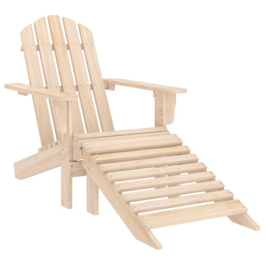 vidaXL Adirondack hagestol med ottoman heltre gran vidaXL Adirondack hagestol med ottoman heltre gran