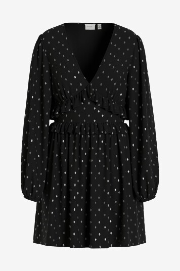 Vila Kjole viTommi L/S V neck Svart