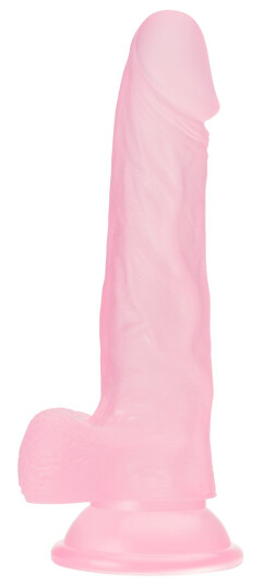 baseks Jellies Realistisk Dildo med Sugekopp 19 cm   - Lyserosa