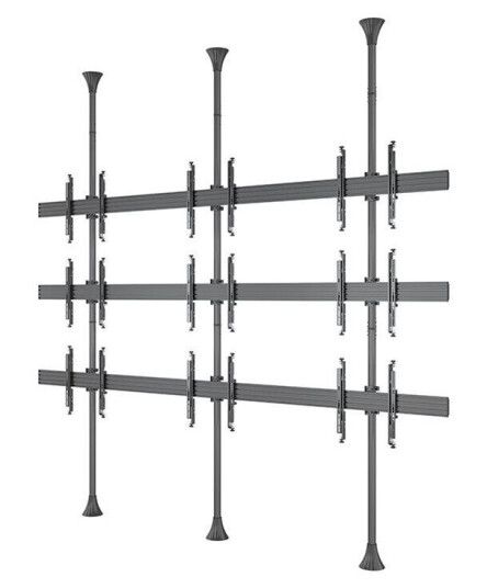 Multibrackets M Pro Series MBFC3UX3 monteringssett - for 9 LCD-displayer - micro adjustable - svart