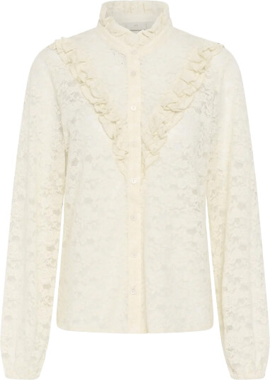 Kaffe Kagigi Flounce Lace Shirt Cream S
