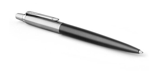 Parker Jotter Ballpoint Pen  Bond Street Svart with Chrome Trim  Medium Point Blå Ink  Gift Box