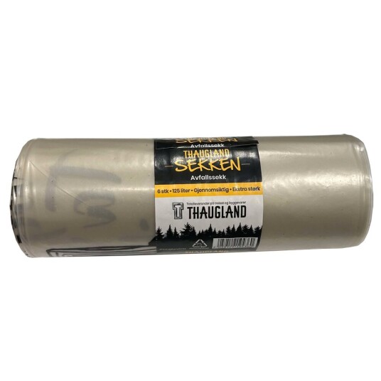 Thaugland Avfallssekk 125L 6 stk Thaugland Avfallssekk 125L 6 stk