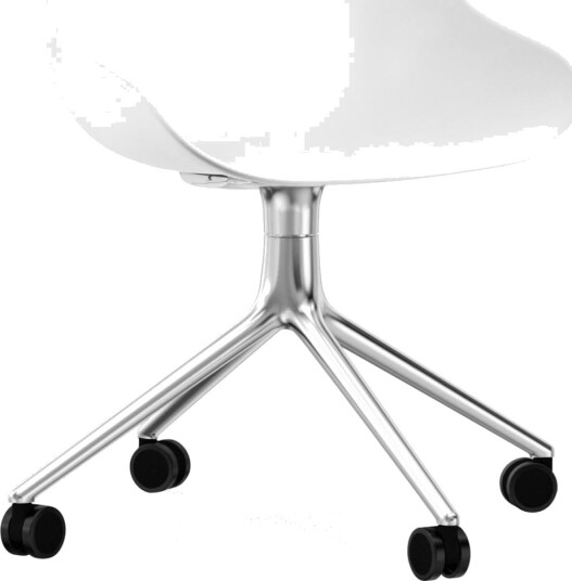 Normann Copenhagen Hyg Svingstol med Hjul Aluminium/ Hvit