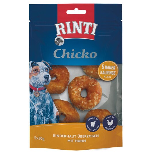 Rinti Chicko Varige Tyggeringer Små 5 X 30 G
