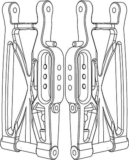 MJX P10250 Rear Lower Suspension Arm