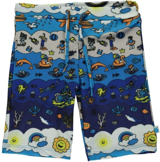 Småfolk Shorts Ocean Blue 3-4 år