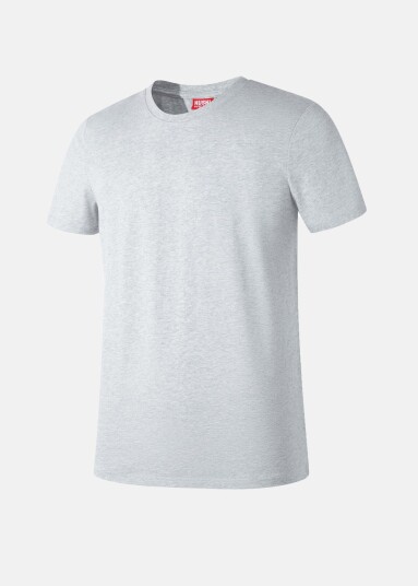 Huski Wear Coastal Logo Tee Light Grey Melange L T-Shirts