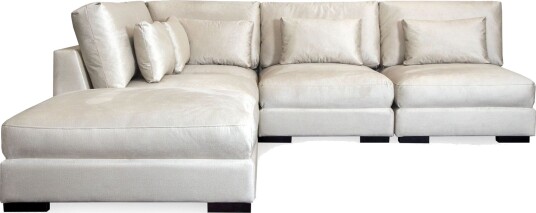 Dubai sjeselongsofa høyre fløyel ekstra dyp Hvit Dubai sjeselongsofa høyre fløyel ekstra dyp Hvit