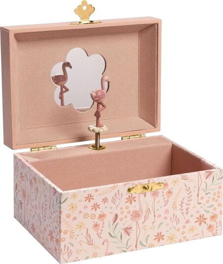 Little Dutch Musikalsk Smykkeskrin   Flamingo   Safari Friends   Little Dutch   OneSize   Smykkeskrin Beige Rosa