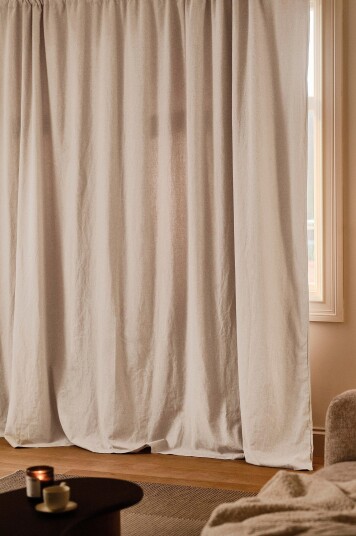 Jotex Mørkleggingsgardin Lin 1lengde Ekstra Bred Naturhvit MELANIE 207581902250