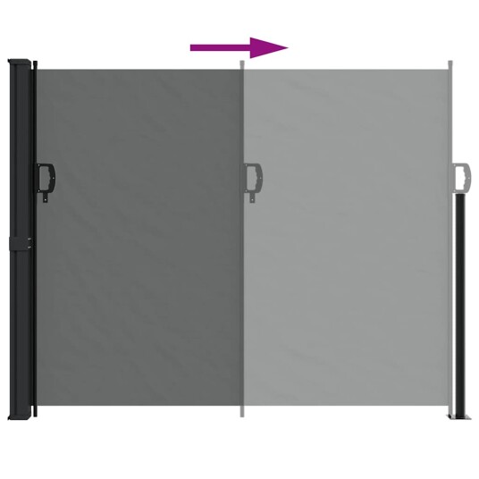 Uttrekkbar sidemarkise antrasitt 160x500 cm 4004443 Uttrekkbar sidemarkise antrasitt 160x500 cm 4004443