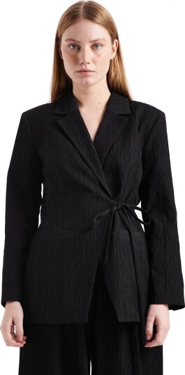 Topshop Tiri Tie Waist Blazer Sort 38 Topshop Tiri Tie Waist Blazer Sort 38