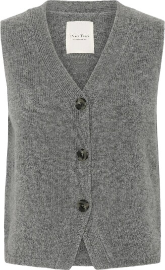 Part Two Sylvapw Waistcoat MEDIUM GREY MELANGE XL
