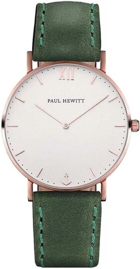 Paul Hewitt Dameklokke PH 6455181K Sailor Line Sølvfarget/Lær Ø36