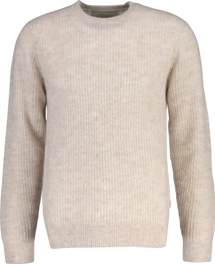 Gant Alpaca Rib C-Neck - LIGHT BEIGE MELANGE - 3XL