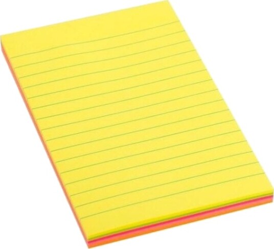 D.Rect Notes Selvklebende 98X150 Mm Neon Med Linjer D.Rect Notes Selvklebende 98X150 Mm Neon Med Linjer
