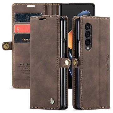 Caseme 013 Series Samsung Galaxy Z Fold4 Lommebok-deksel Kaffe
