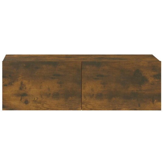 vidaXL Vegghengte TV-benker 4 stk røkt eik 100x30x30 cm