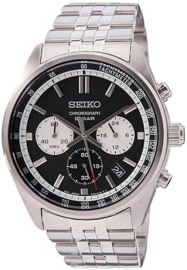 Seiko Herreklokke SSB429P1 Sport Sort/Stål Ø41.5 mm