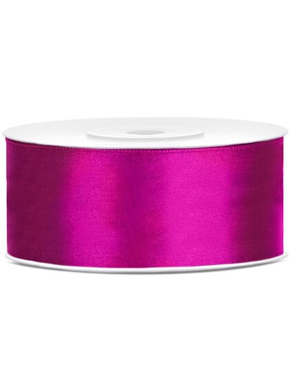 FUCHSIA Silkebånd 25 meter x 25 mm