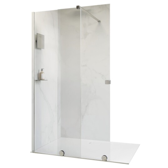 Alterna Pureday Sidefelt B80-100xh211cm Krom / 90cm Klart Glass