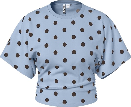 Pieces Pcalli Ss O Neck Top Jrs Dm Blue XS