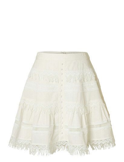 Selected Slfsilja Hw Short Skirt - White - 40