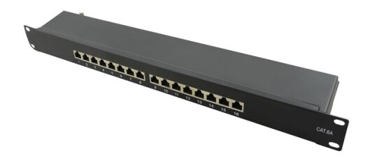 Logilink Np0076 10 Gigabit Ethernet Rj-45 Cat6a Sort Metall 1U Logilink Np0076 10 Gigabit Ethernet Rj-45 Cat6a Sort Metall 1U