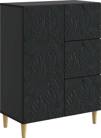 Serviesskap Svart 66 x 34,5 x 90 cm Konstruert tre Serviesskap Svart 66 x 34,5 x 90 cm Konstruert tre