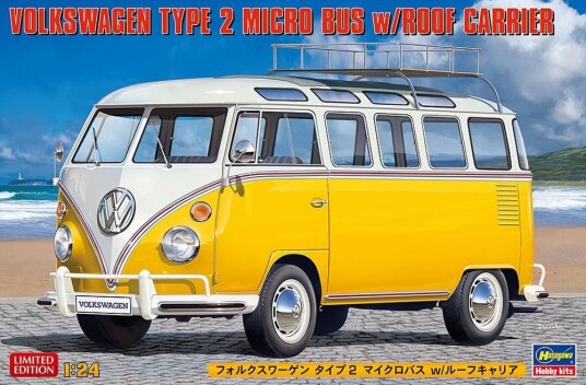 Hasegawa 1/24 Volkswagen Type 2 Micro Bus w/Roof Carrier