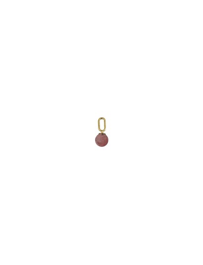 Design Letters Stone Drop Charm - Red - 5 MM