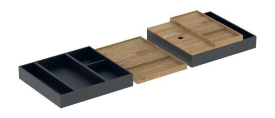 Geberit One skuffeinnsats til 105 cm skuffe bambus/sort
