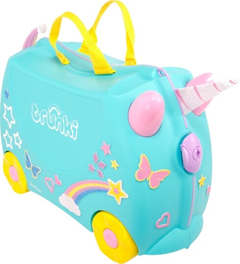Trunki Rullekoffert Unicorn 18L Turkis til Barn med 4 Hjul Trunki Rullekoffert Unicorn 18L Turkis til Barn med 4 Hjul