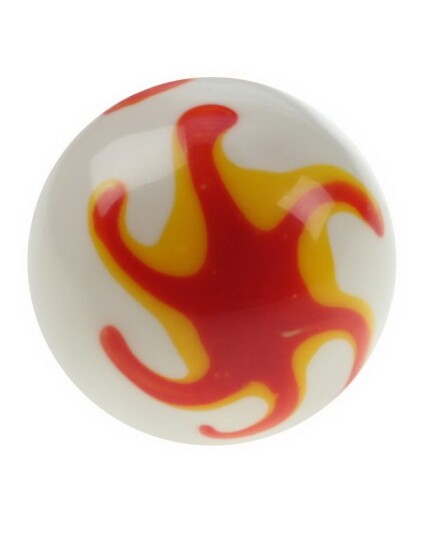 Utgått Design Flower Hvit Akrylkule 6 mm kule til 16 mm stang