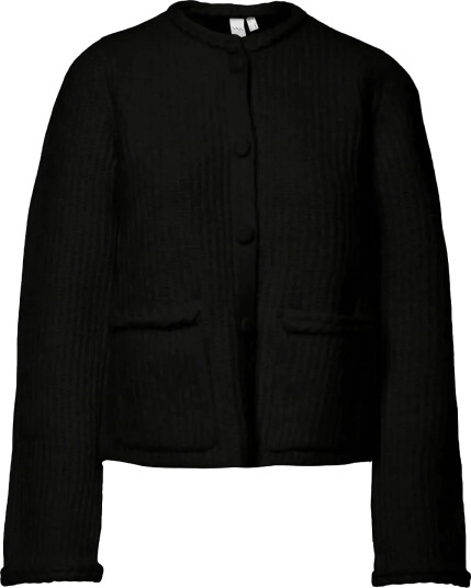 YAS Yasemilie Ls Knit Cardigan - Black - M
