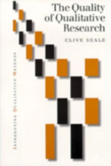 The Quality Of Qualitative Research Av Clive Seale