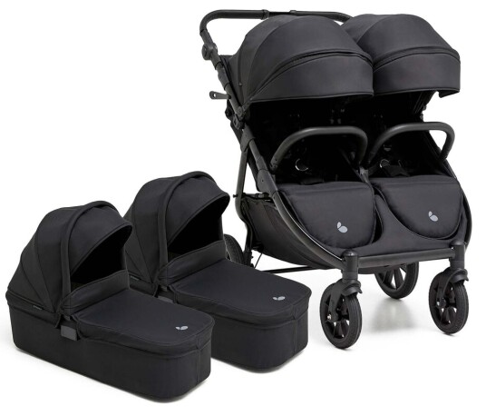 Beemoo BFF60 2 Søskenvogn + Liggedeler Night Black