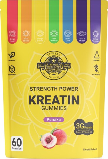 Sevital Kreatin Gummies Peach 60 stk