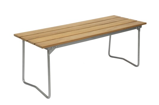 Grythyttan Stålmöbler Bänk 8 Teak/galvanisert 110 x 40 cm Natur