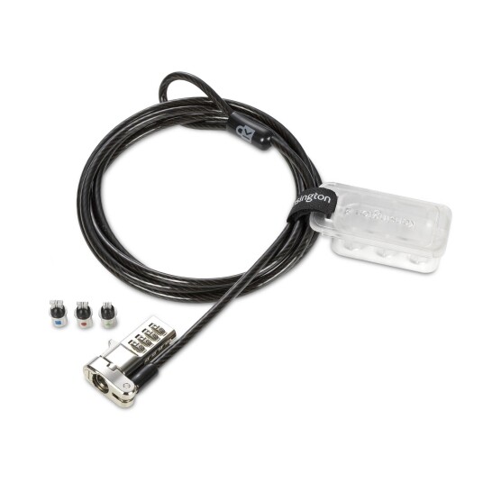 Kensington Universal 3-In-1 Combination Laptop Lock - Resettable - Sikkerhetskabellås - 1.8 M
