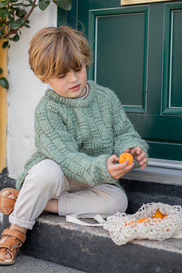102-16 Stella genser barn jadegrønn 102-16 Stella genser barn jadegrønn