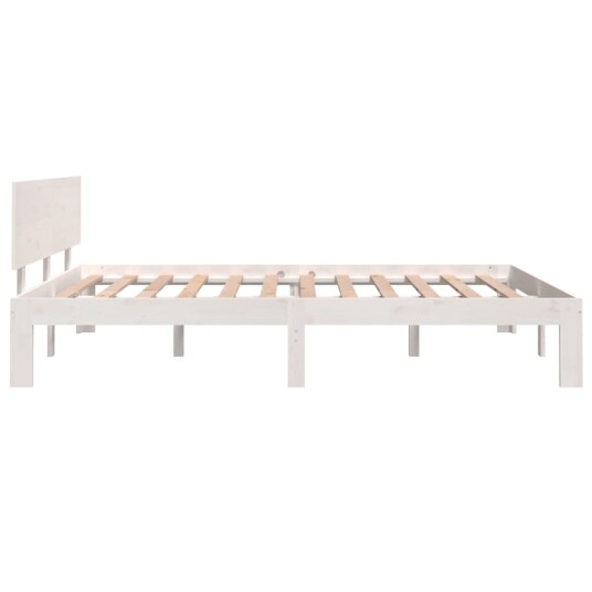 vidaXL Sengeramme hvit heltre 135x190 cm 4FT6 Double vidaXL Sengeramme hvit heltre 135x190 cm 4FT6 Double